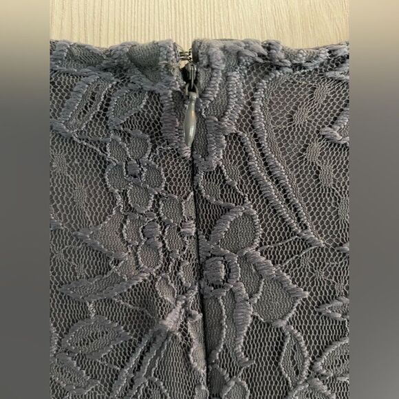 LC Lauren Conrad Womens Gray Asymmetric Round Neck Fit And Flare Dress - Size 14 - Picture 8 of 10